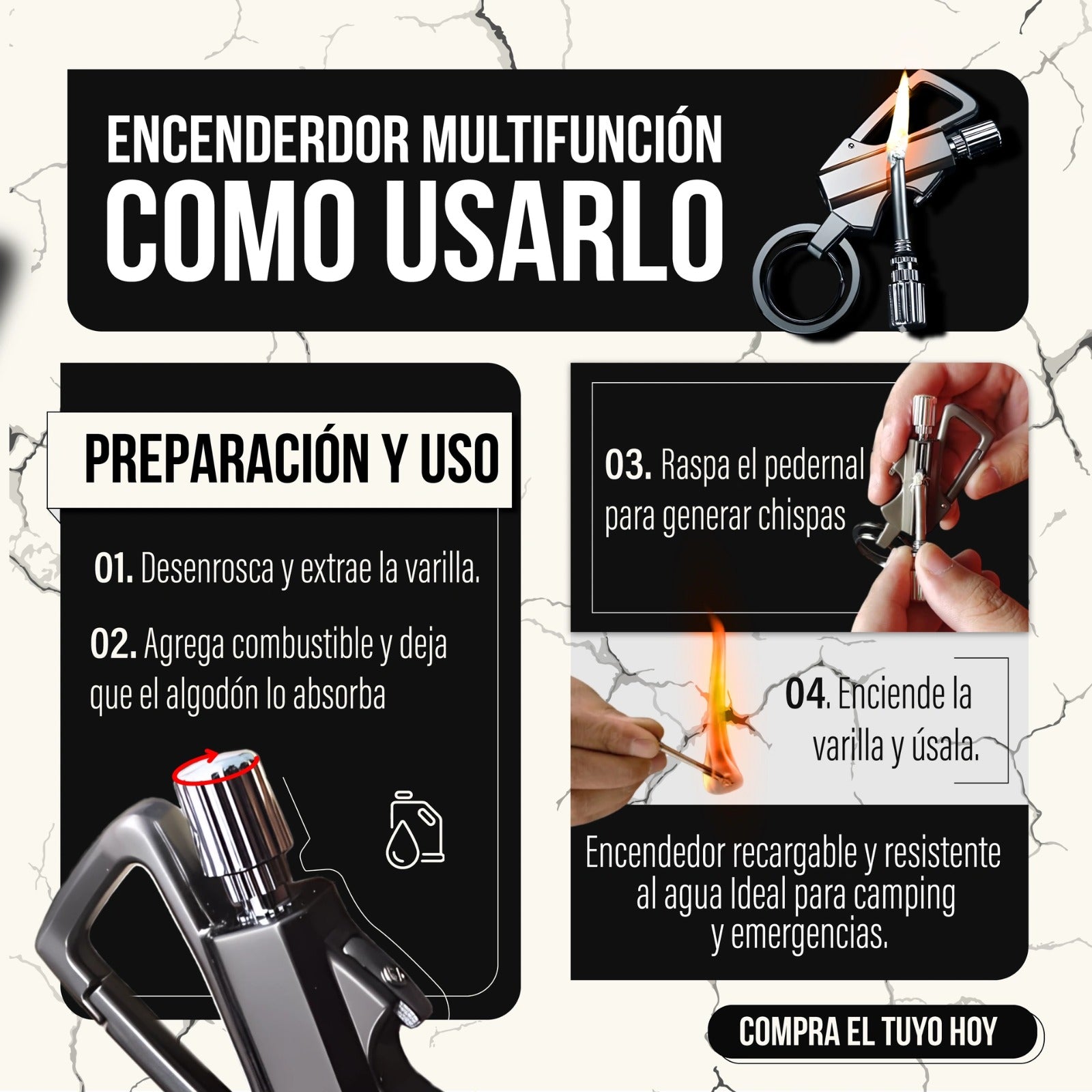 🔥Ignix™ – Encendedor 3 en 1 – El encendedor que siempre te acompaña 🔥